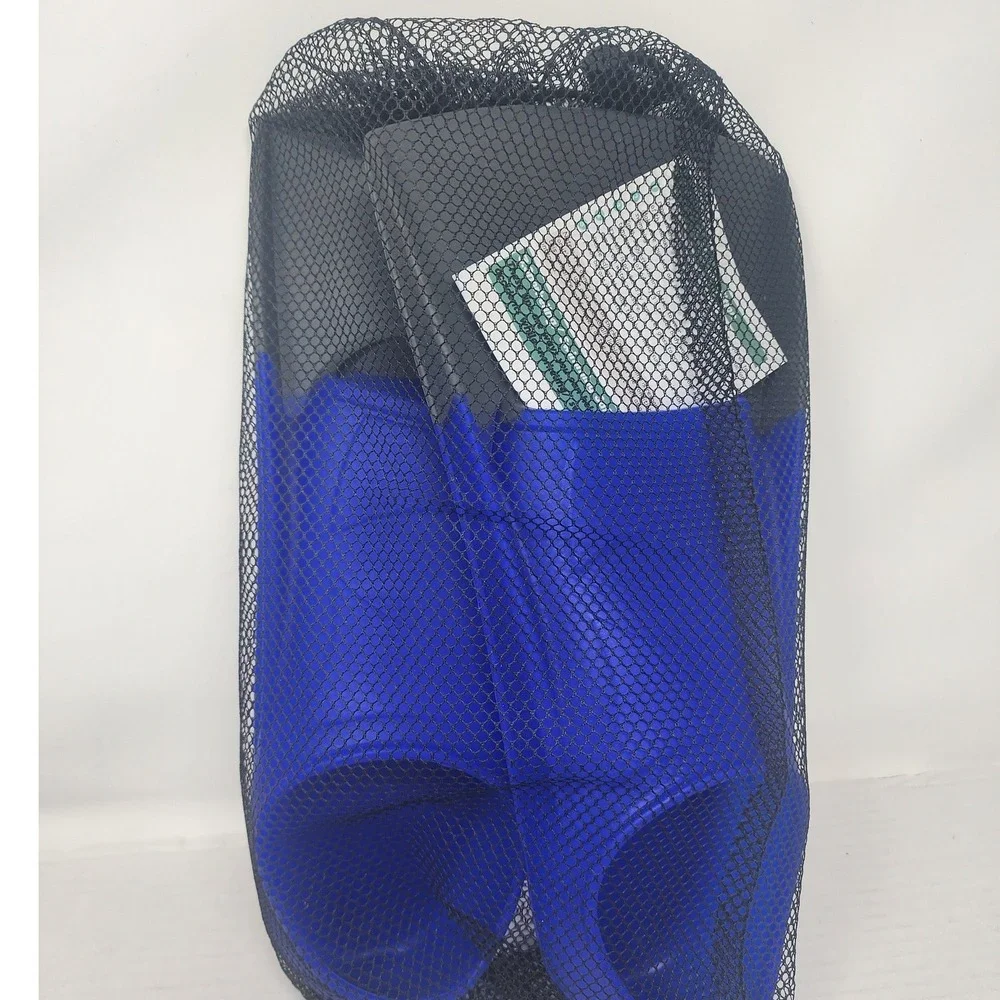 GINTENCO Blue Training Swim Fins Snorkel Fins Mesh Bag Adult Size L - Picture 4 of 6